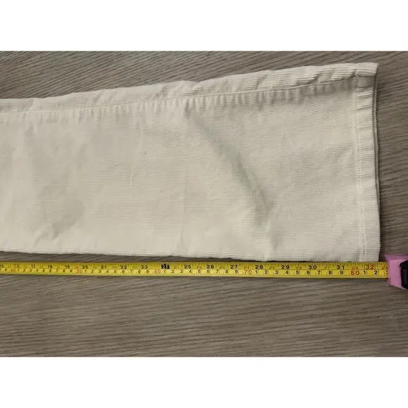 Lauren Jeans Co Ralph Lauren Cream Corduroy Pants Women's Sz 8 Bootcut Academia - Picture 9 of 11